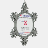 Schnelle und einfache leere Schablone Schneeflocken Zinn-Ornament (Links)