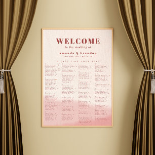Schnelle und fette Alphabetische Hochzeitskizze Poster