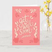 Schnelle und moderne Pfirsich- und CremTypografie Karte (Gelbe Blume)