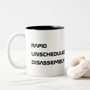 schnelle, unplanmäßige Demontage Zweifarbige Tasse