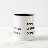 schnelle, unplanmäßige Demontage Zweifarbige Tasse (Mittel)