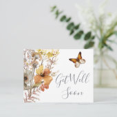 Schnelle Wildblume im Wasser Postkarte (Stehend Vorderseite)