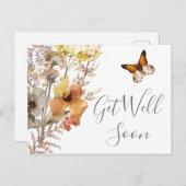 Schnelle Wildblume im Wasser Postkarte (Vorne/Hinten)