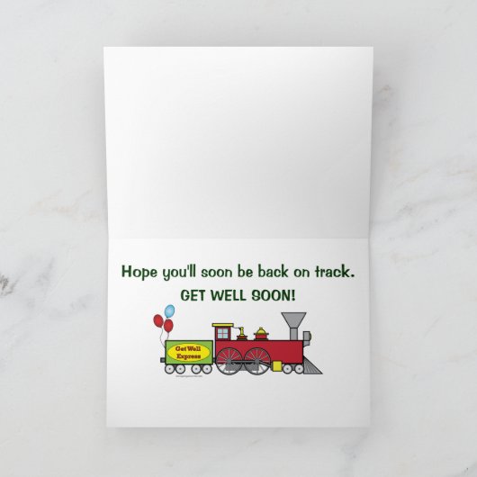 Schnelle Zugfahrt mit benutzerdefinierbarer Karte (Innenseite)