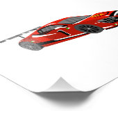 Schneller Cartoon | Extremrennen |Farbe wählen Fotodruck (Ecke)