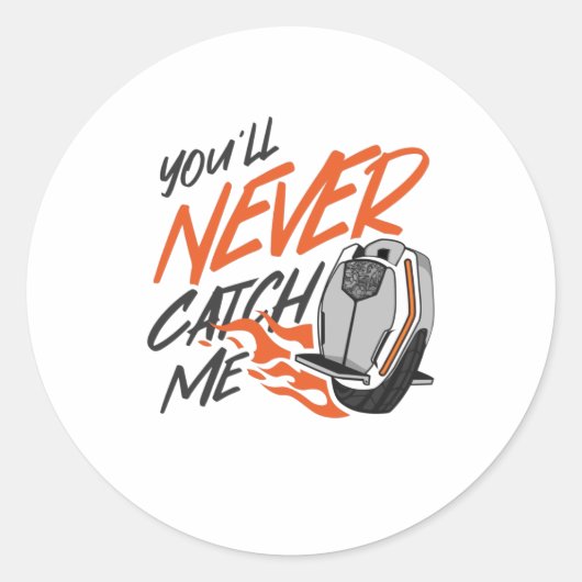 Schneller elektrischer Einrad-EUC Runder Aufkleber (Vorderseite)