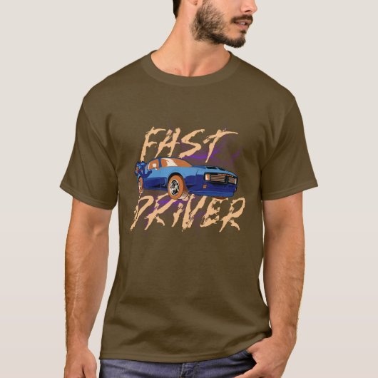 SCHNELLER FAHRER - blau T-Shirt (Vorderseite)
