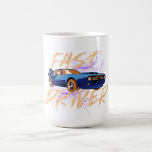 SCHNELLER FAHRER - blaue KAFFEETASSE