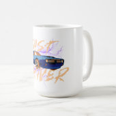 SCHNELLER FAHRER - blaue KAFFEETASSE (VorderseiteRechts)