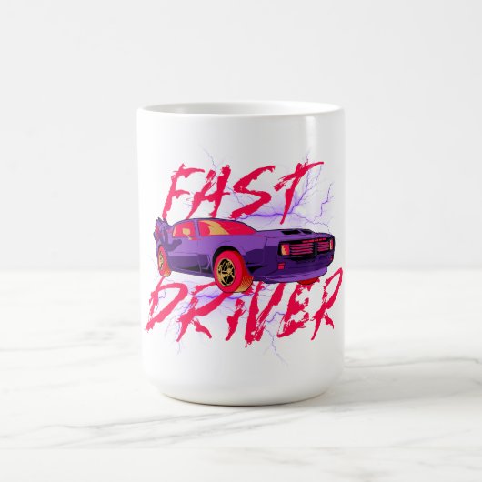 Schneller Fahrer - lila KAFFEETASSE (Mittel)