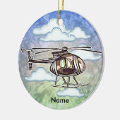 Schneller Hubschrauber  Keramik Ornament (Links)