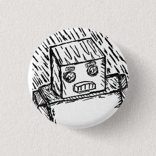 Schneller KARL Nachdenklicher Roboter Button