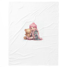 "Schneller Komfort: Niedliches Mädchen mit Puppenb