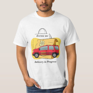 Schneller Lieferfahrer Lieferung in Arbeit T-Shirt