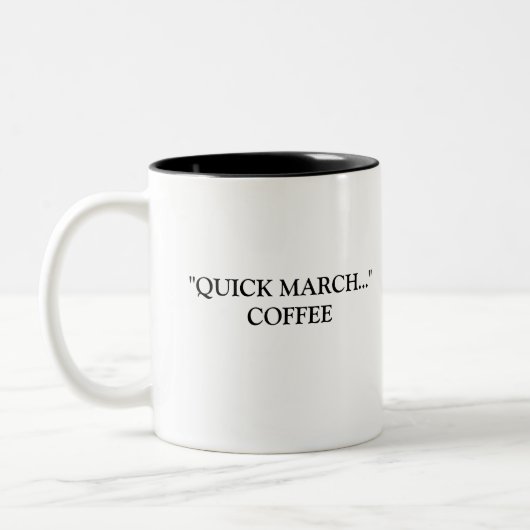 "SCHNELLER MÄRZ…" KAFFEE ZWEIFARBIGE TASSE (Links)