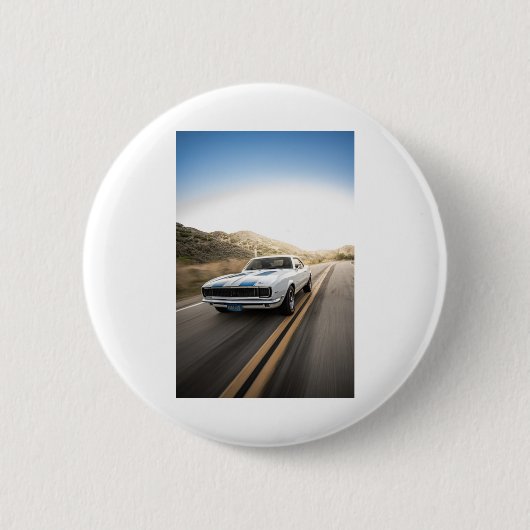Schneller Muskelwagen Button (Vorderseite)