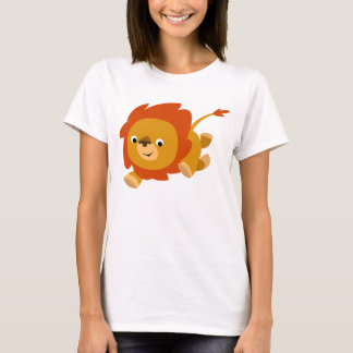 Schneller Niedlicher Cartoon Löwe T - Shirt
