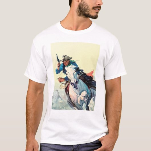 Schneller Pferdecowboy T-Shirt (Vorderseite)