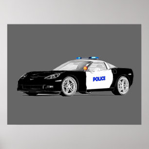 Schneller Polizeiwagen!!! Poster