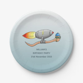 Schneller Raketenwurm Pappteller