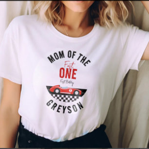 Schneller Rennwagen-Junge 1. Geburtstagsfeier T-Shirt