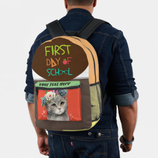 Schneller Schultag mit Liebe Bedruckter Rucksack