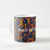 Schneller Tod vor dem Decaf Fauvist Art Kaffeetasse (Vorderseite Links)