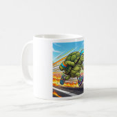 Schneller Turtle Sprinter Athletischer Läufer Kaffeetasse (Vorderseite Links)