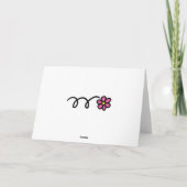 Schneller und niedlich rosa Blume-Design Karte (Rückseite)