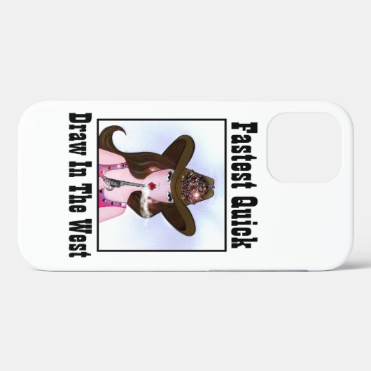 Schneller Zeichn im Westen! Case-Mate iPhone Hülle (Rückseite (Horizontal))
