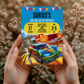 Schnellere Fahrt in den Spaß Custom Race Cars Gebu Einladung