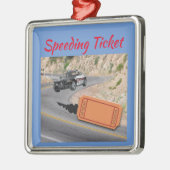Schnellere Polizeiwagen bekommen das Ticket zum SC Ornament Aus Metall (Links)