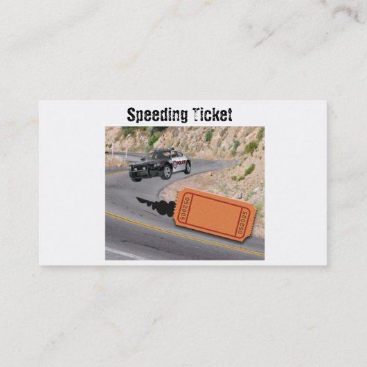 Schnellere Polizeiwagen erhalten den Ticket CUSTOM (Rückseite)