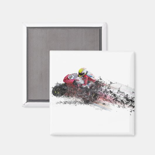 Schnellerer Motorradfahrer Magnet (Vorderseite/Rückseite)