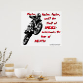Schnelleres Dirt Bike Motocross Poster (Küche)