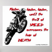 Schnelleres Dirt Bike Motocross Poster (Vorne)