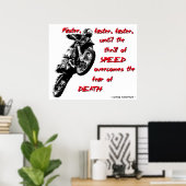 Schnelleres Dirt Bike Motocross Poster (Heimbüro)