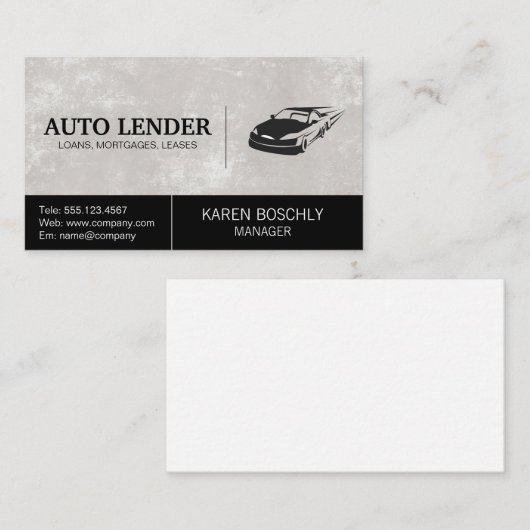 Schnelles Auto-Logo Visitenkarte (Vorne/Hinten)