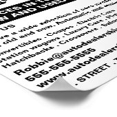 Schnelles Autologo, Werbung für den Vertrieb von A Poster (Ecke)