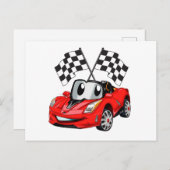 Schnelles Cartoon-Flaggenrennen - Wählen Sie eine Postkarte (Vorne/Hinten)