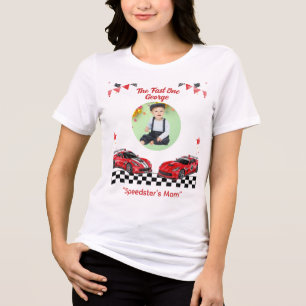 Schnelles Eins Rot-Schwarzes Rennwagen Speedster M Tri-Blend Shirt