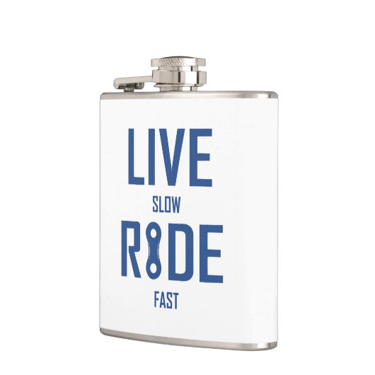Schnelles Fahren mit Live Slow Ride Flachmann (Links)