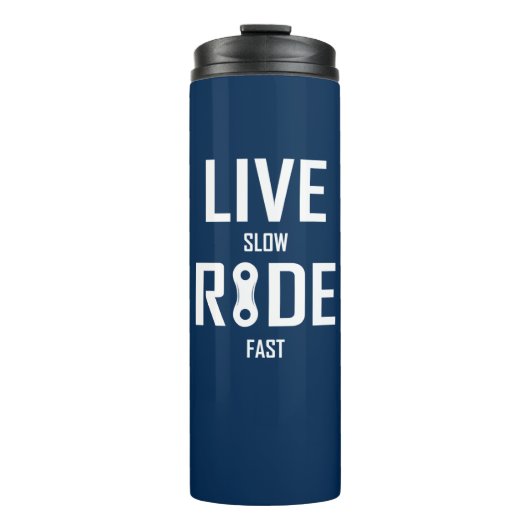 Schnelles Fahren mit Live Slow Ride Thermosbecher (Vorderseite)