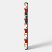 Schnelles Futter Burger Fries Muster Monogramm Case-Mate iPhone Hülle (Rückseite / Links)