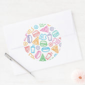 Schnelles Lebensmittelmuster Runder Aufkleber (Umschlag)