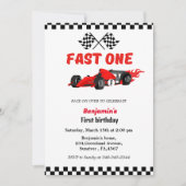 Schnelles Party eines Rennjungen Einladung (Vorderseite)