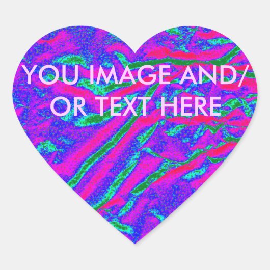 SCHNELLES PRODUKT ERSTELLEN - IHR BILD UND/ODER TE Herz-Aufkleber (Vorderseite)