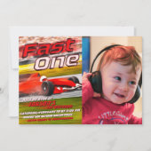 Schnelles Rennen mit Bildereinladung Einladung (Vorderseite)