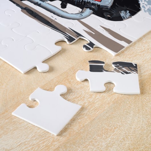 Schnelles rotes Speedway-Motorrad Puzzle (Seite)