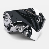 Schnelles schwarzes Motorrad Krawatte (Gerollt)